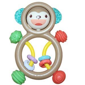 Infantino Infant Baby Monkey Busy Lil Sensory Activities Rattle Toy Teether